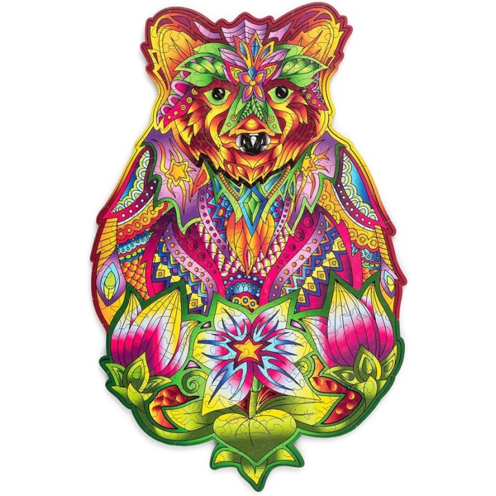 Puzzle en bois coloré ours 184 pièces