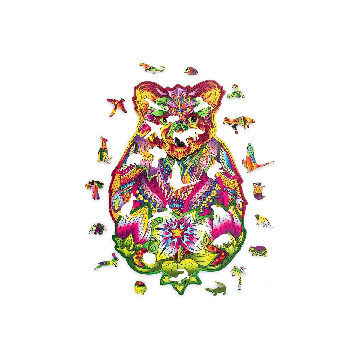 Puzzle en bois coloré ours 184 pièces