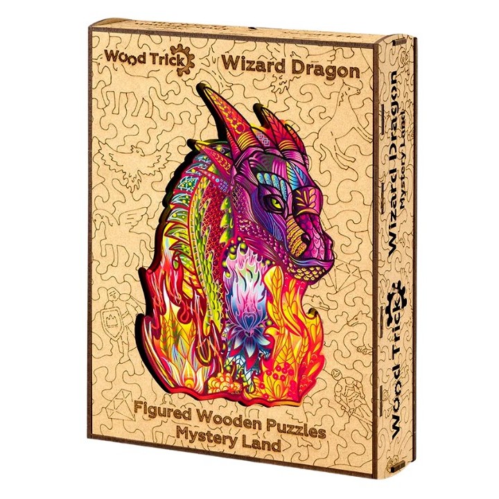 Puzzle en bois coloré dragon 184 pièces