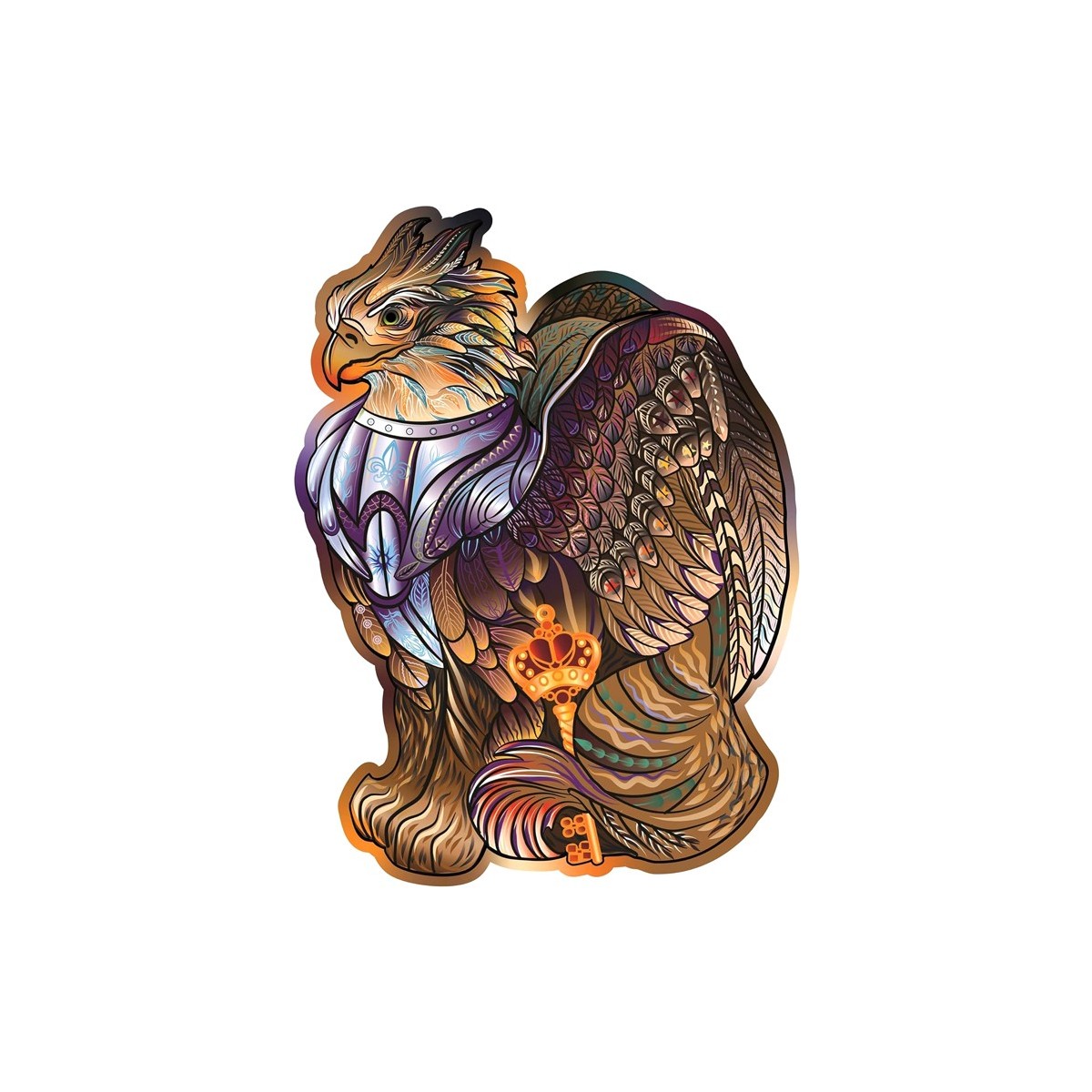 Puzzle en bois coloré Griffon 183 pièces