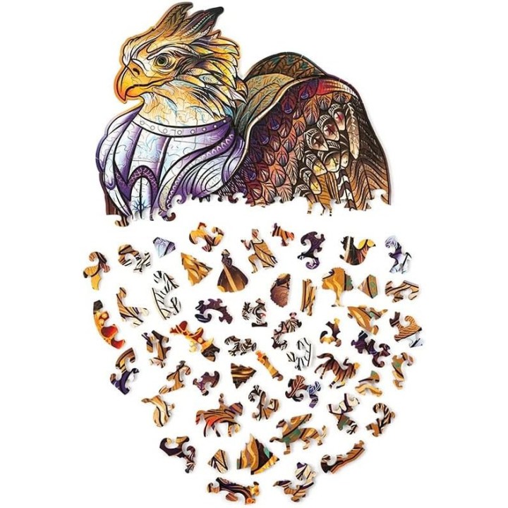 Puzzle en bois coloré Griffon 183 pièces