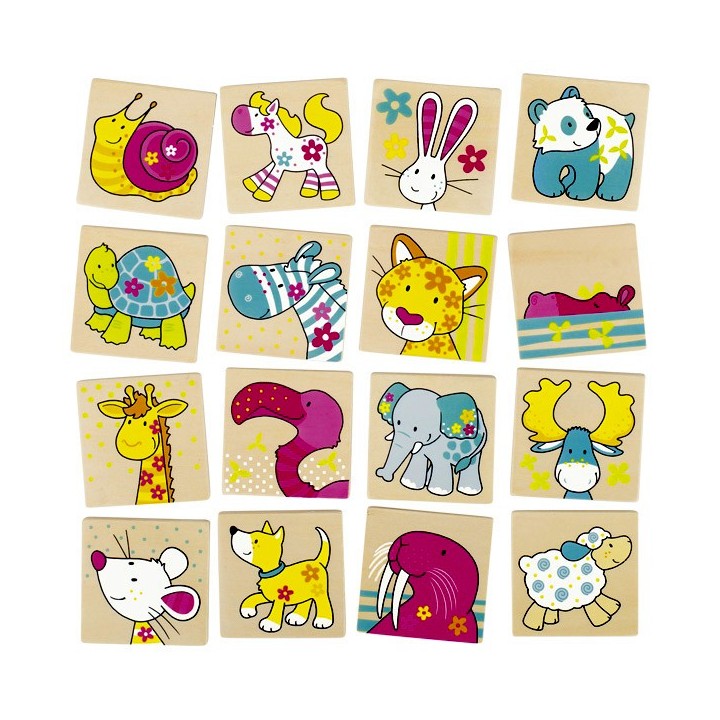 Jeu de mémory enfant en bois Susibelle