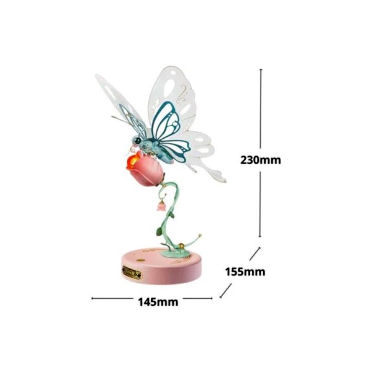 Maquette animée lumineuse Papillon volant