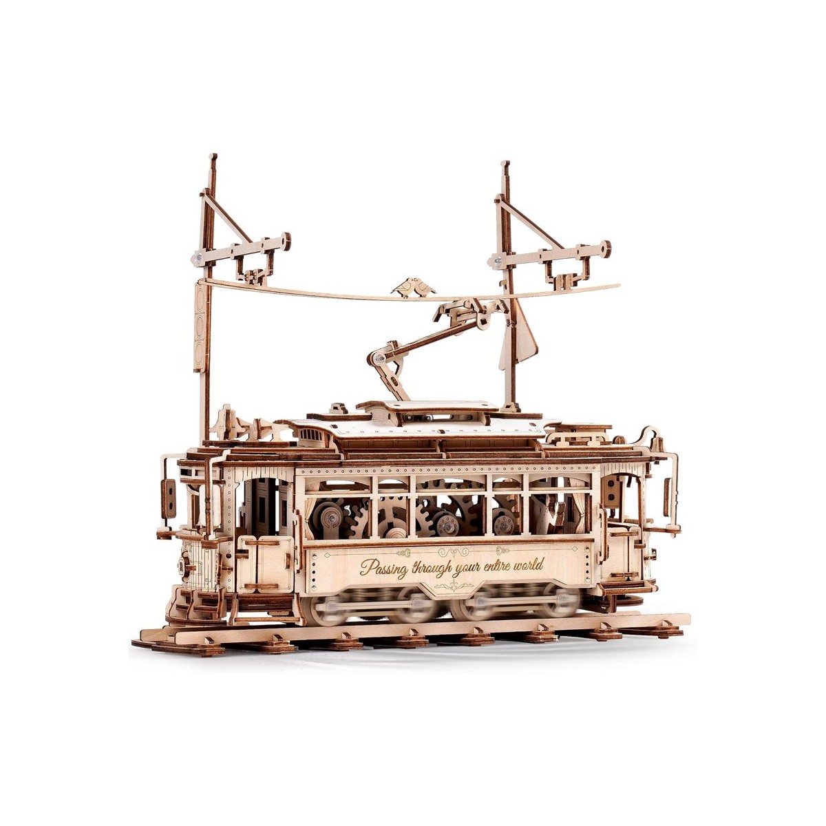 Maquette en bois animée Tramway vintage