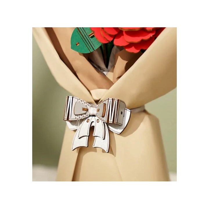 Maquette en bois Bouquet de fleurs