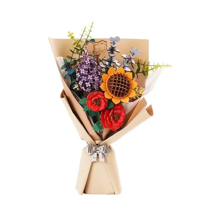 Maquette en bois Bouquet de fleurs