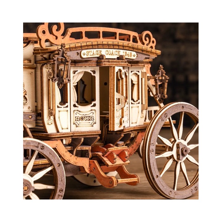 Maquette en bois animée musicale Diligence