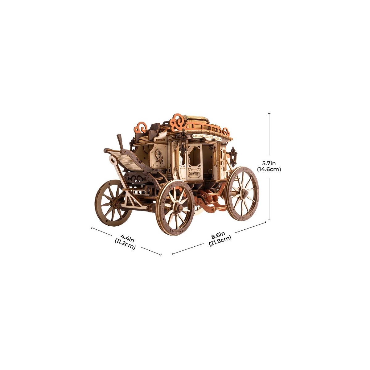 Maquette en bois animée musicale Diligence