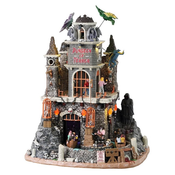 Donjon de la terreur animé lumineux sonore LEMAX Halloween