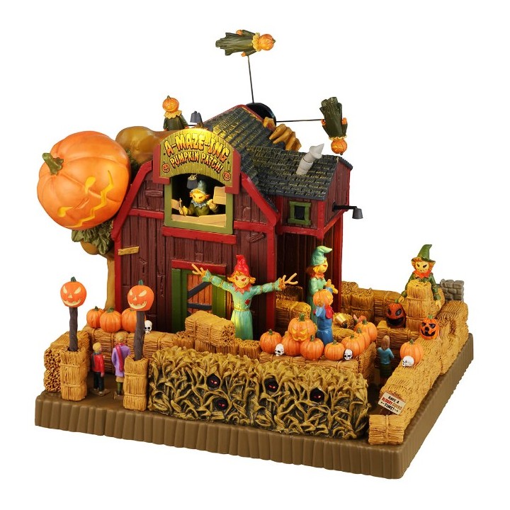 Labyrinthe de citrouilles animé lumineux sonore LEMAX Halloween