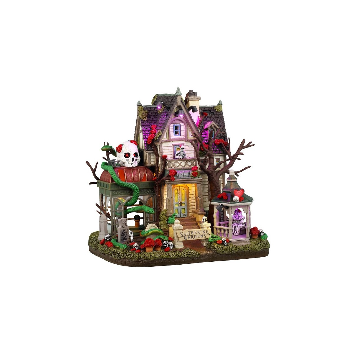 Maison et jardin hantés lumineux LEMAX Halloween