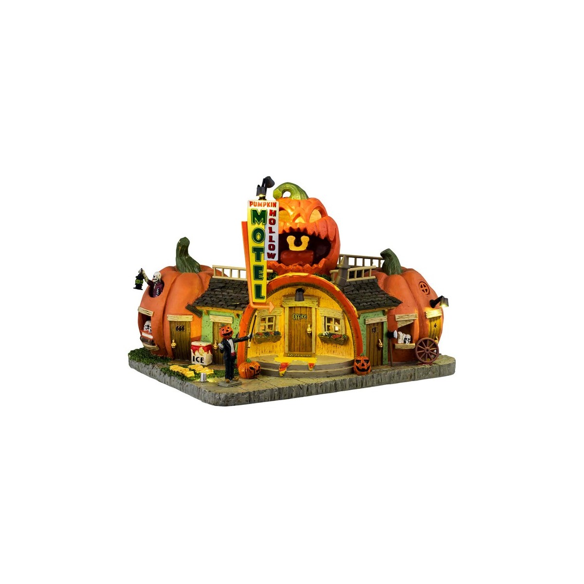 Motel Citrouille lumineux Lemax Halloween