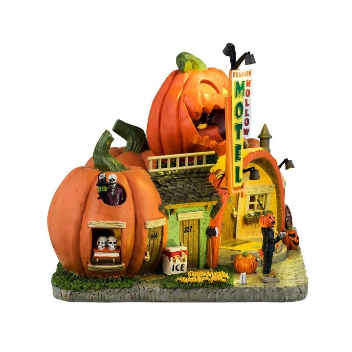 Motel Citrouille lumineux Lemax Halloween