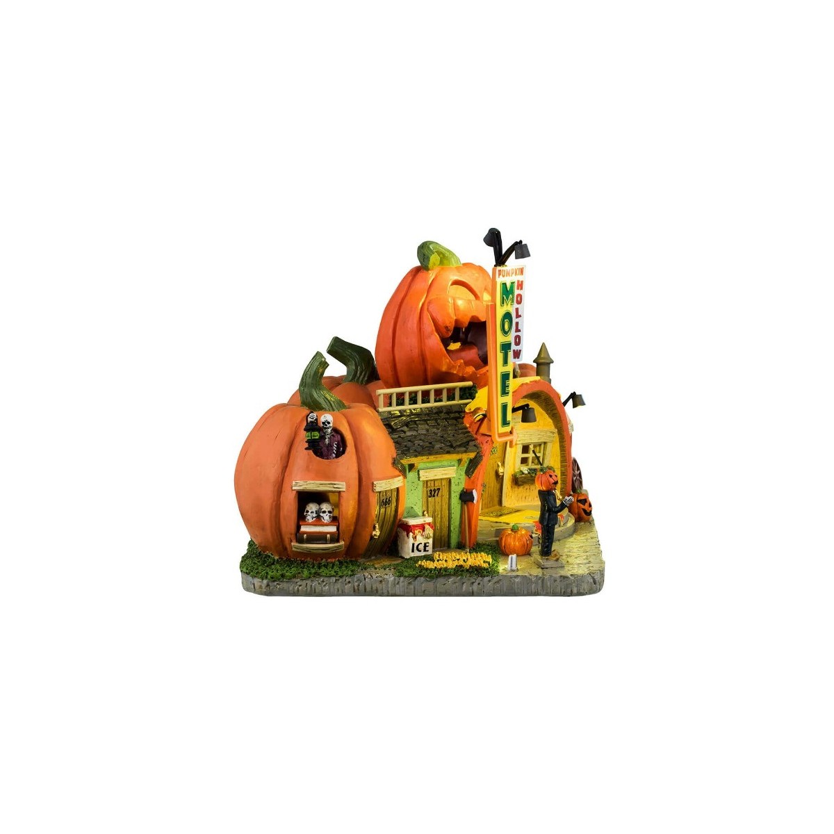 Motel Citrouille lumineux Lemax Halloween
