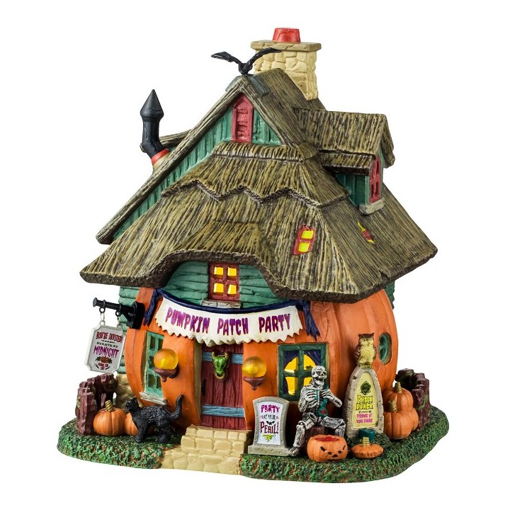 Maison citrouille lumineuse Lemax Halloween