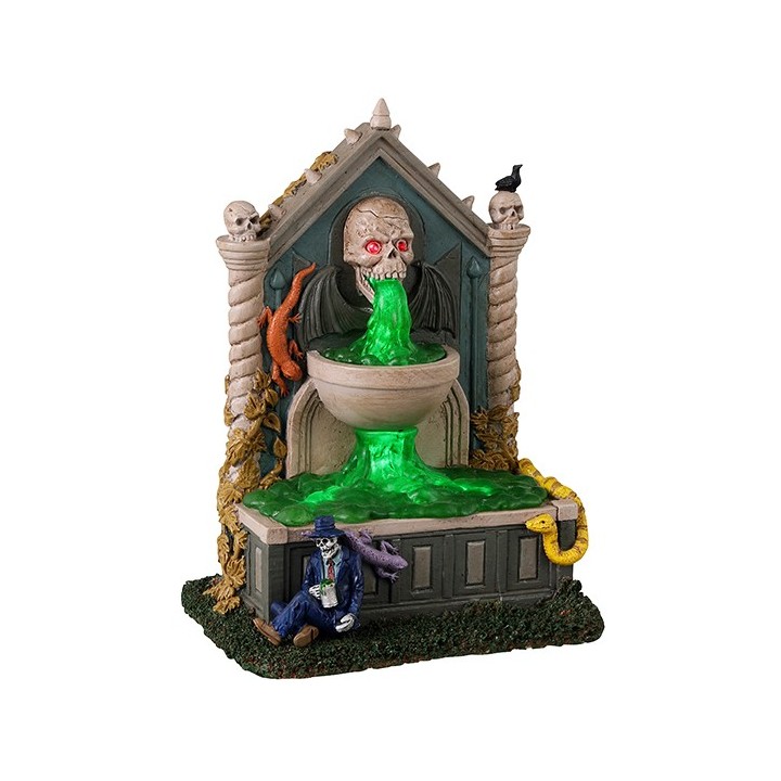 Fontaine hantée lumineuse Lemax Halloween