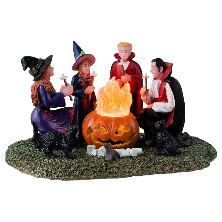 Feu de camp lumineux Sorcières Vampires Lemax Halloween