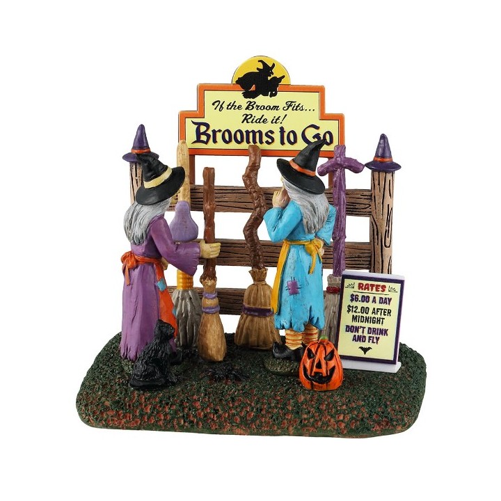 Sorcières et balais Lemax Halloween