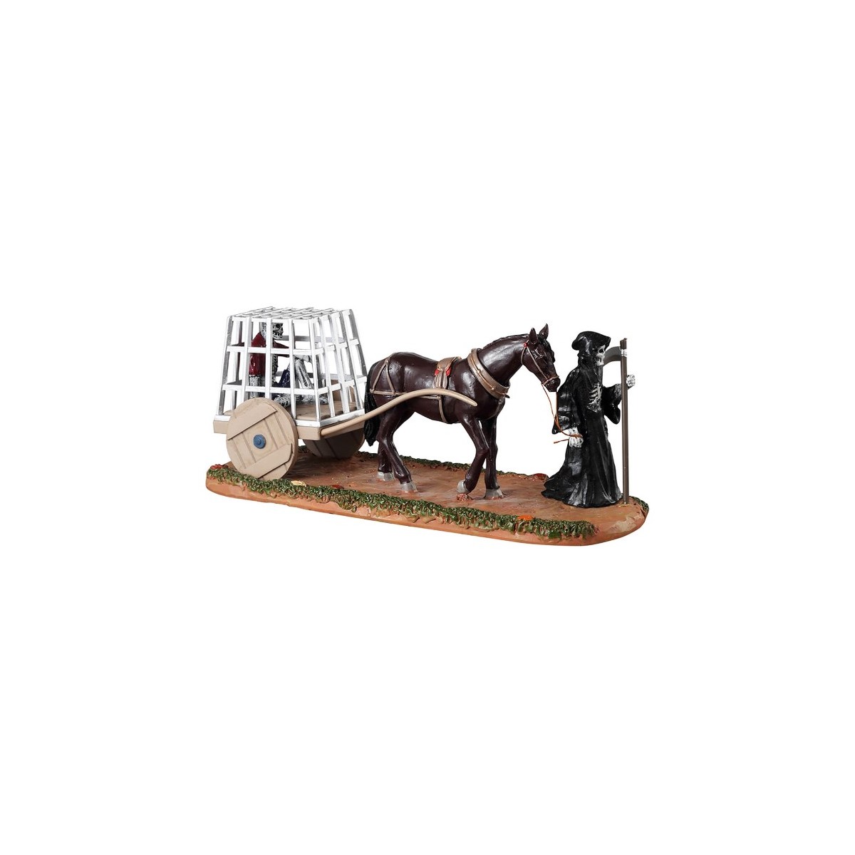 Squelette prisonnier et cheval Lemax Halloween
