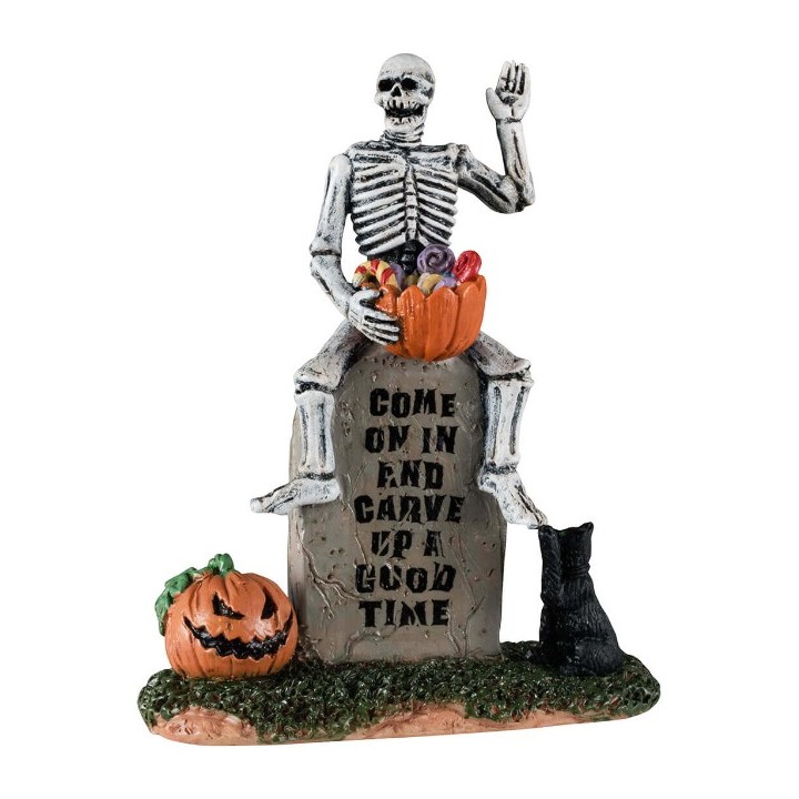 Squelette sur tombe Lemax Halloween