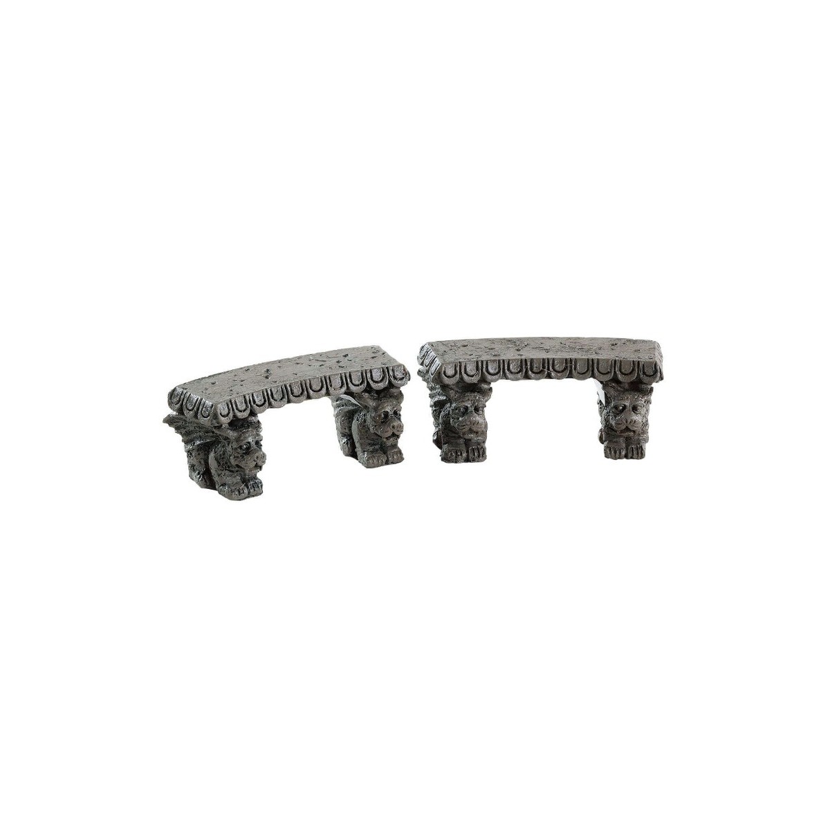 Bancs en pierre gargouilles Lot de 2 Lemax Halloween