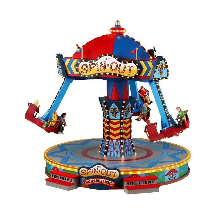 Manège Spin Out animé lumineux sonore Lemax