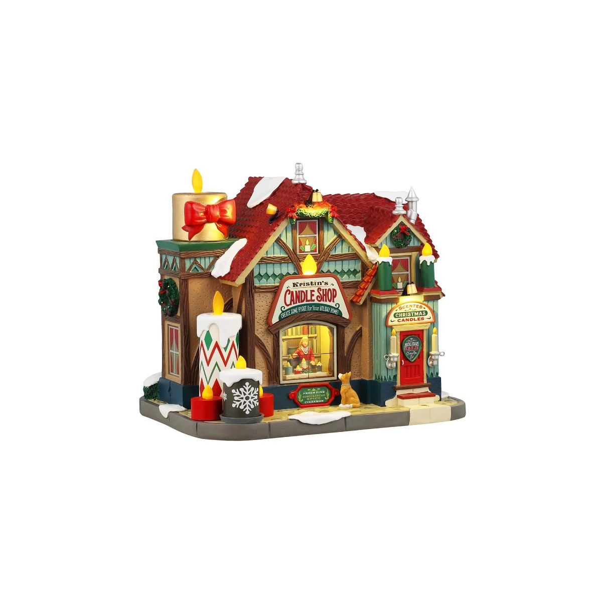 Magasin de bougies Noël lumineux animé Lemax