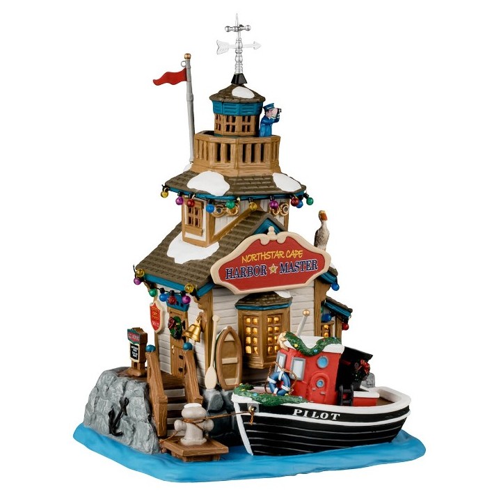 Maison du capitaine du port lumineuse Lemax