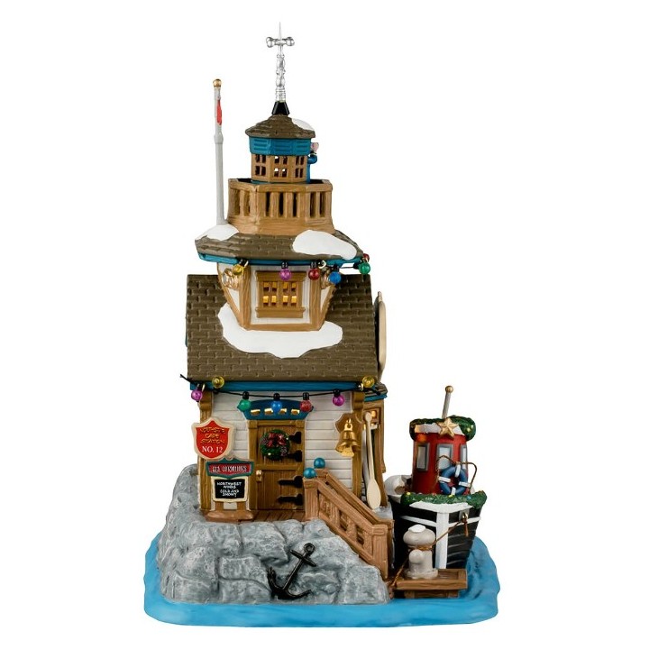Maison du capitaine du port lumineuse Lemax