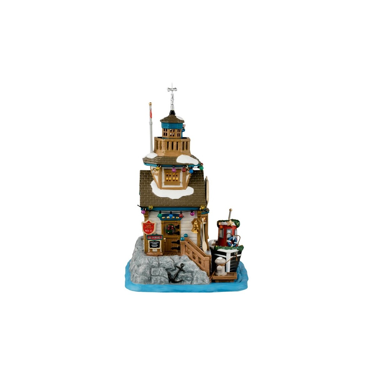 Maison du capitaine du port lumineuse Lemax