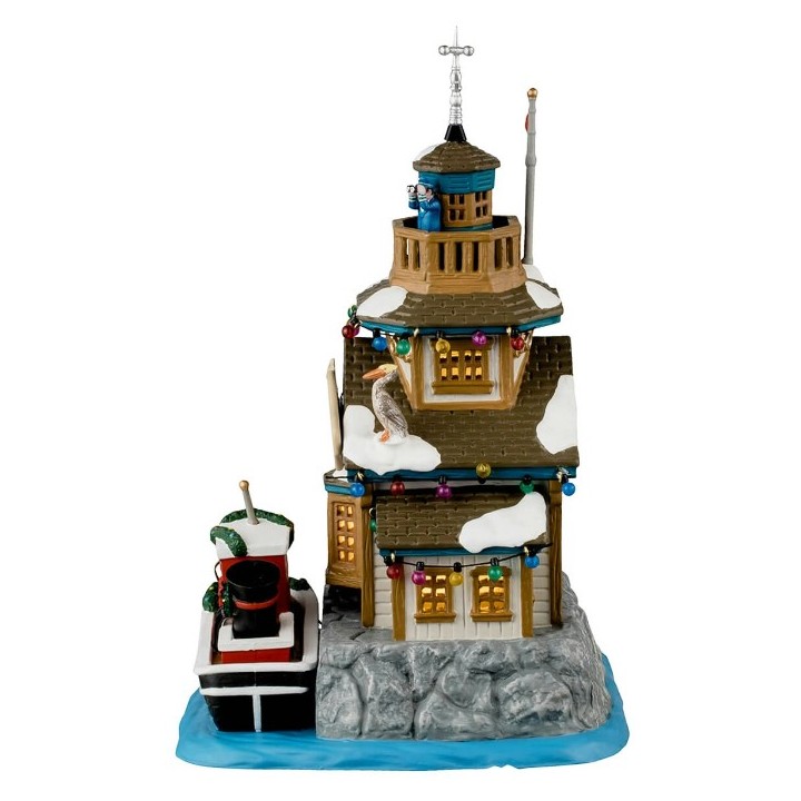 Maison du capitaine du port lumineuse Lemax