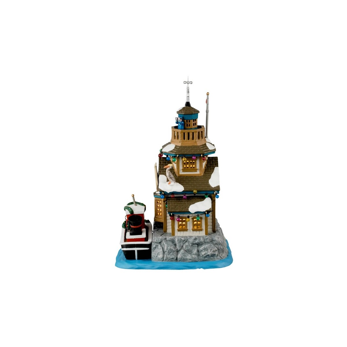 Maison du capitaine du port lumineuse Lemax