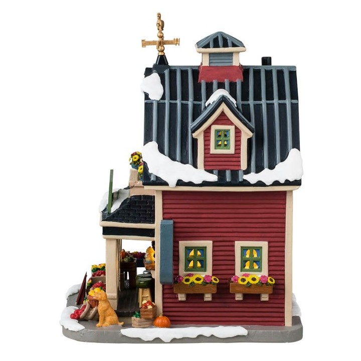 Maison lumineuse Ferme et fleurs Lemax