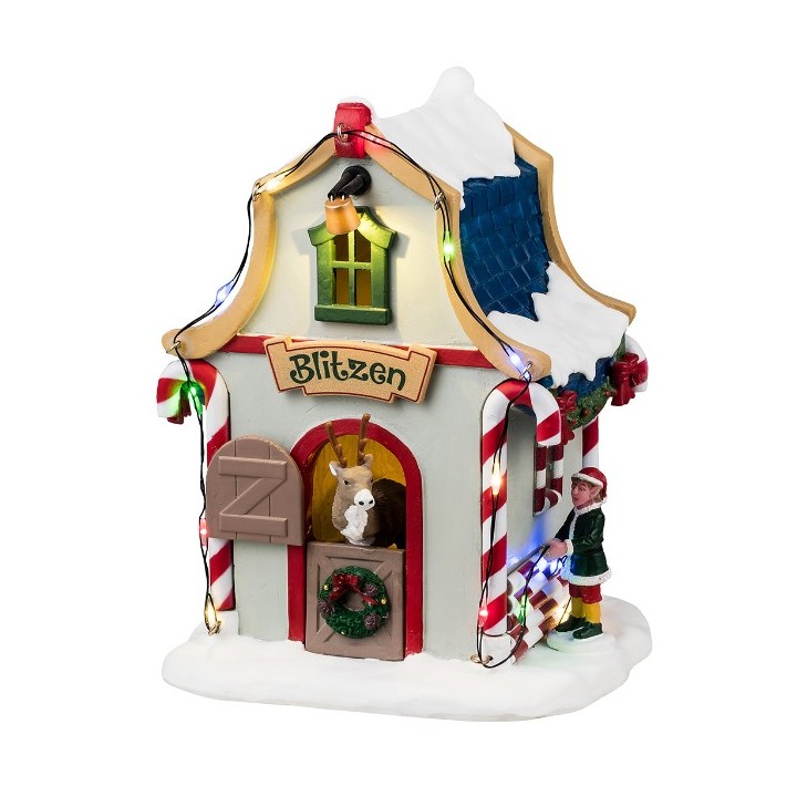 Maison lumineuse du Renne de Noël Blitzen Lemax