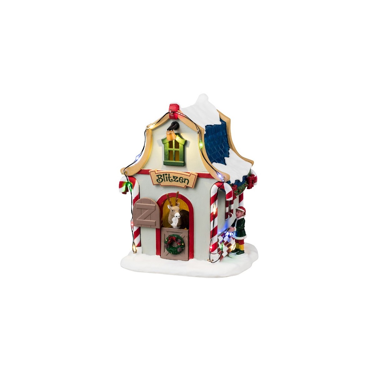 Maison lumineuse du Renne de Noël Blitzen Lemax