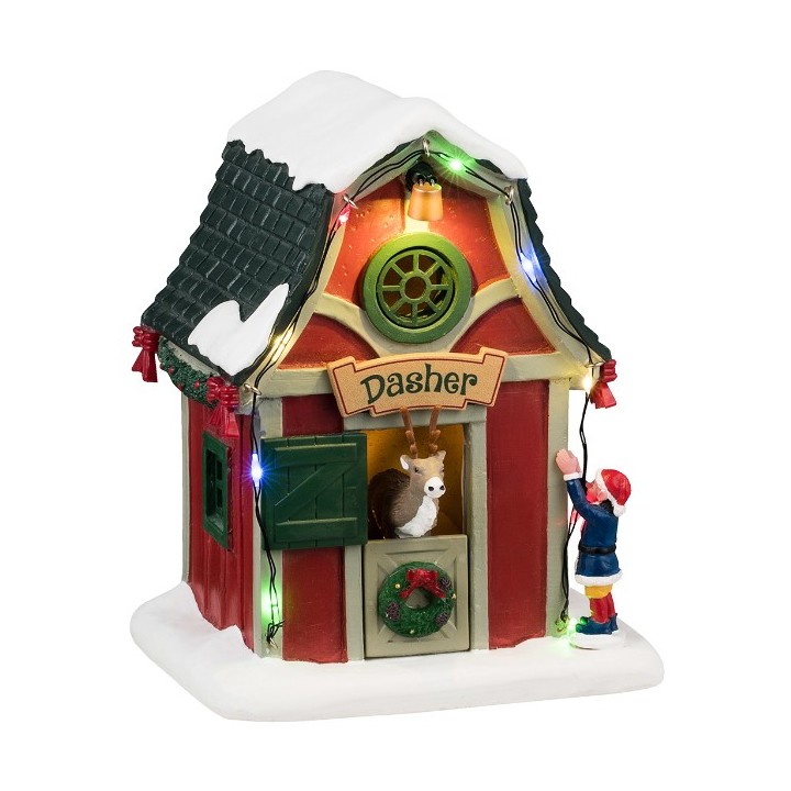 Maison lumineuse du Renne de Noël Dasher Lemax