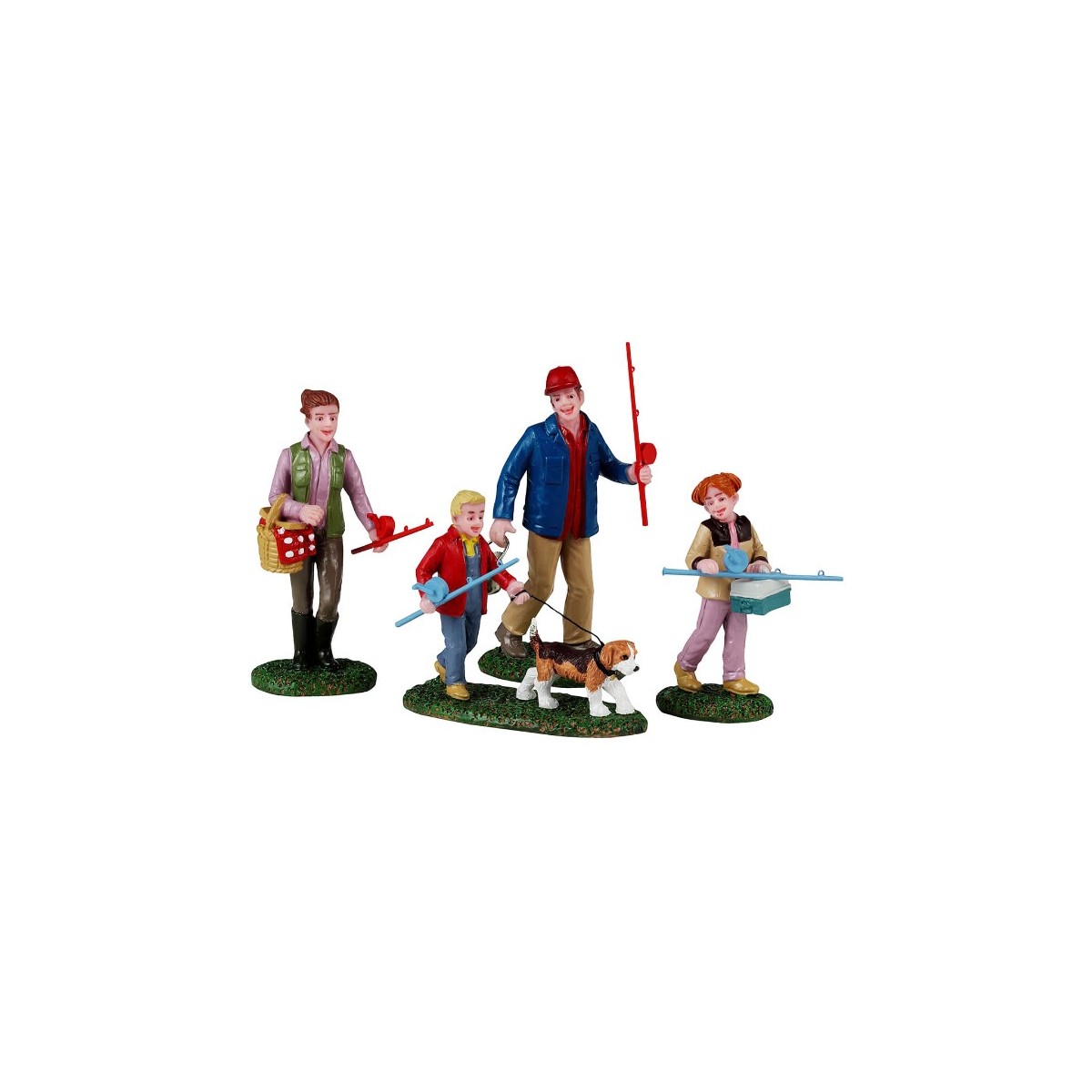 Pêche en famille Lot de 4 Lemax