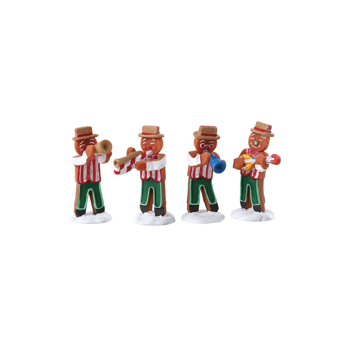Musiciens en pain d'épices Lot de 4 Lemax Sugar N Spice