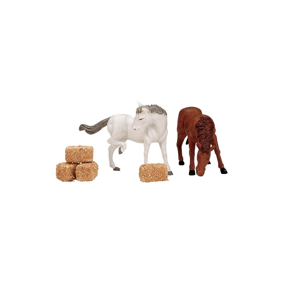 Chevaux et foin Lot de 6 Lemax
