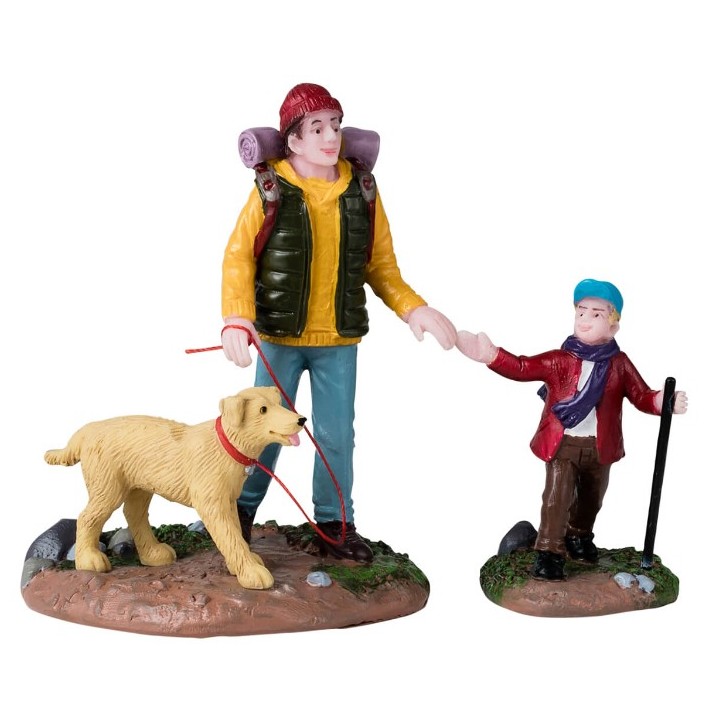 Randonneurs Père et fils Lot de 2 Lemax