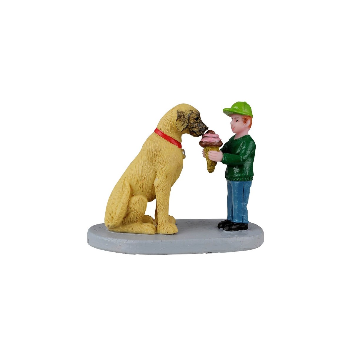 Enfant et chien Lemax