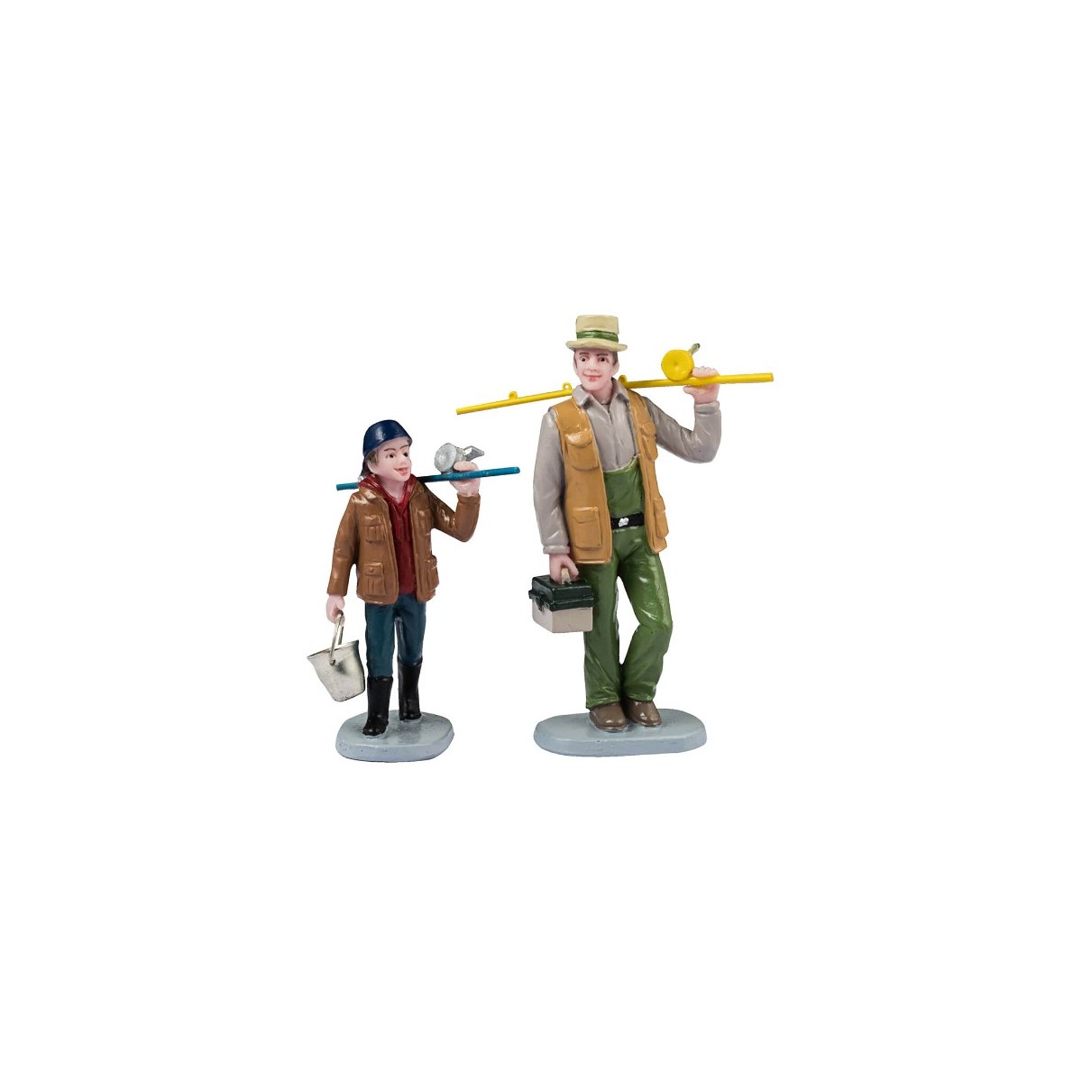 Père et fils à la pêche Lemax