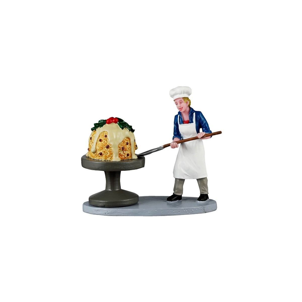 Pâtissier et pudding de Noël Lemax