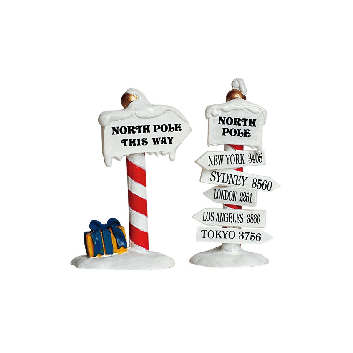 Panneaux enneigés Pôle Nord Lot de 2 Lemax