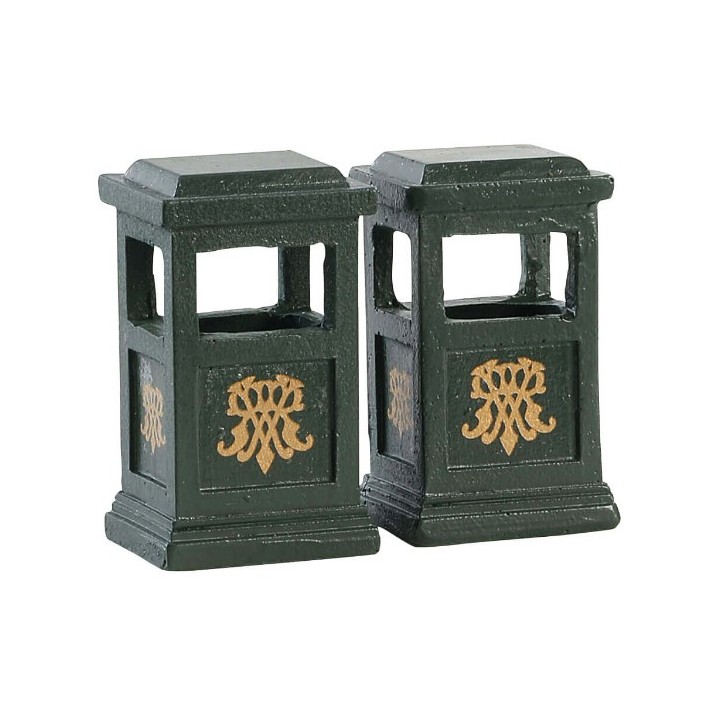 Poubelles vertes Lot de 2 Lemax