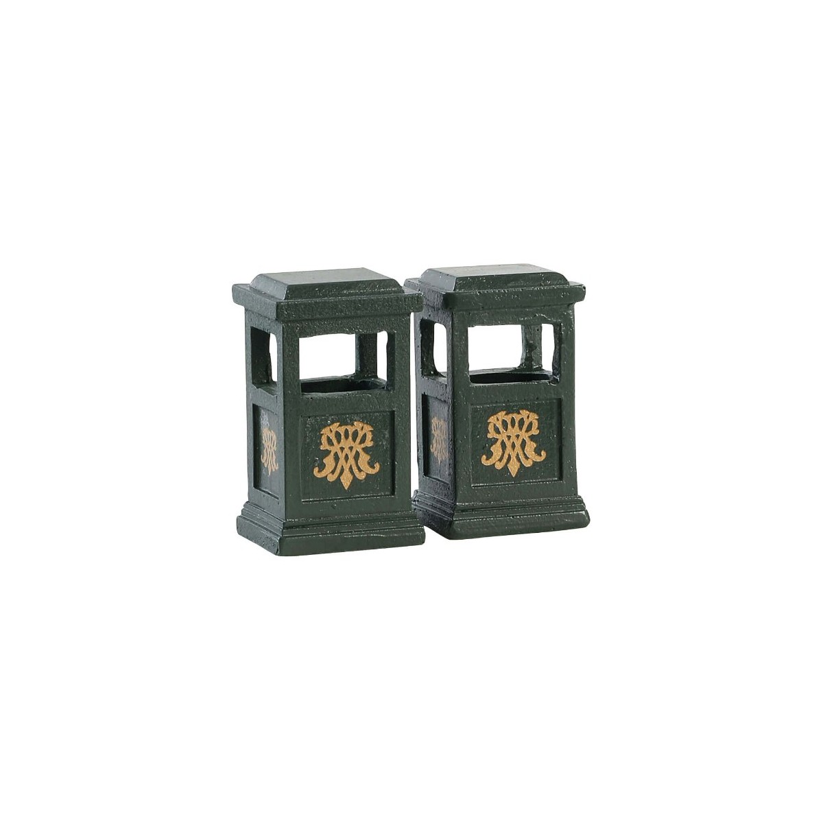 Poubelles vertes Lot de 2 Lemax