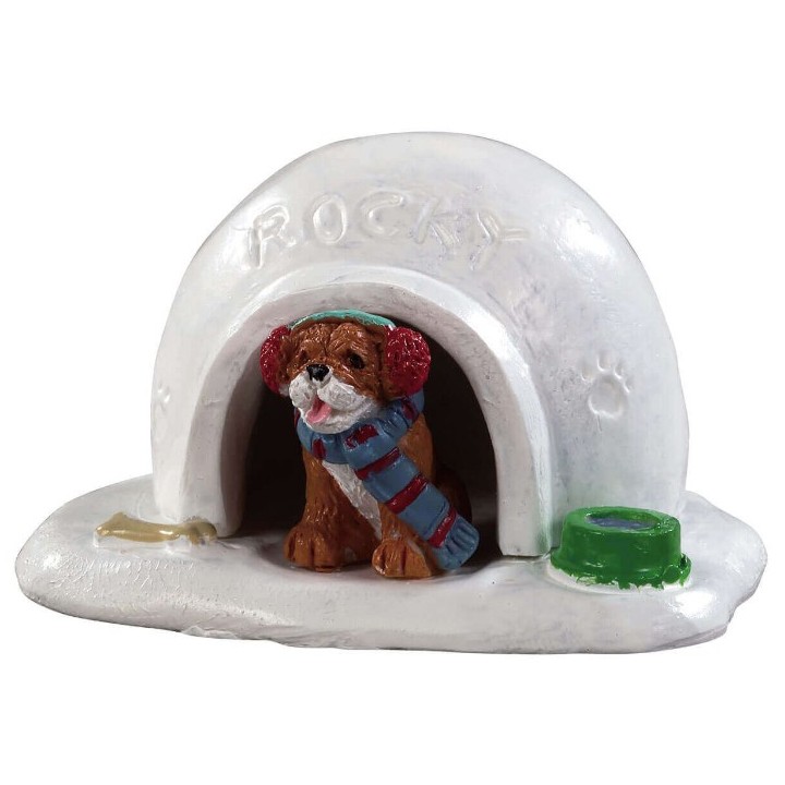 Chien dans igloo Lemax