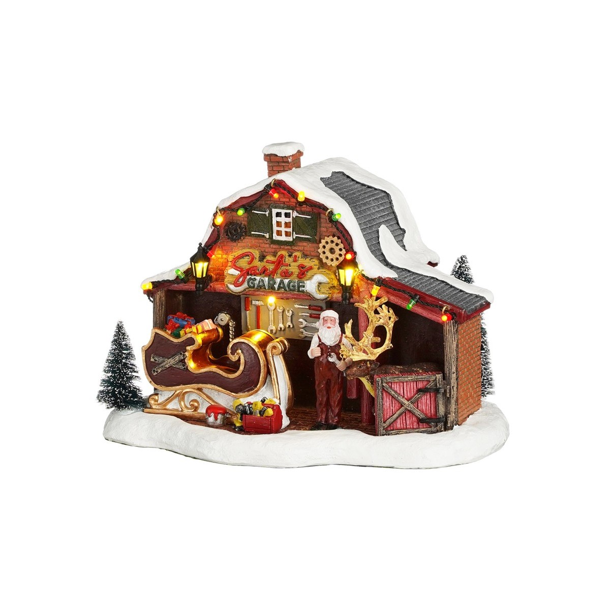 Garage du Père Noel lumineux Luville