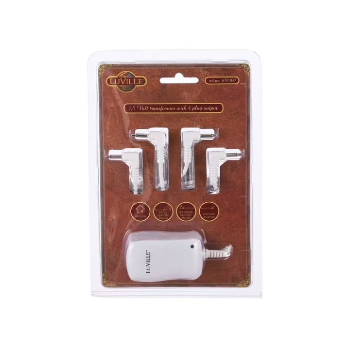 Adaptateur blanc 3V 4 sorties Luville