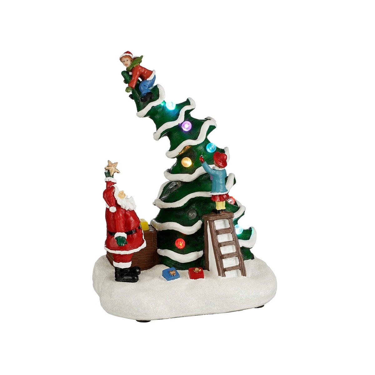 Scène animée lumineuse Décoration Sapin de Noël Luville